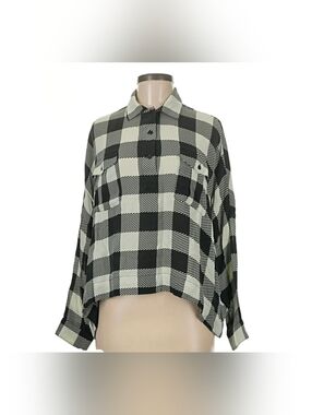 Rag & Bone Plaid Button Top